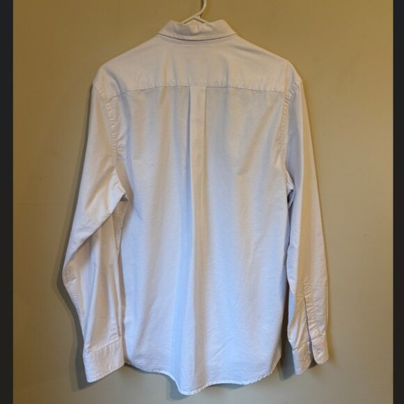 Amazon Essentials White Slim-Fit Long-Sleeve Oxford Shirt Men's Size L - Picture 2 of 6